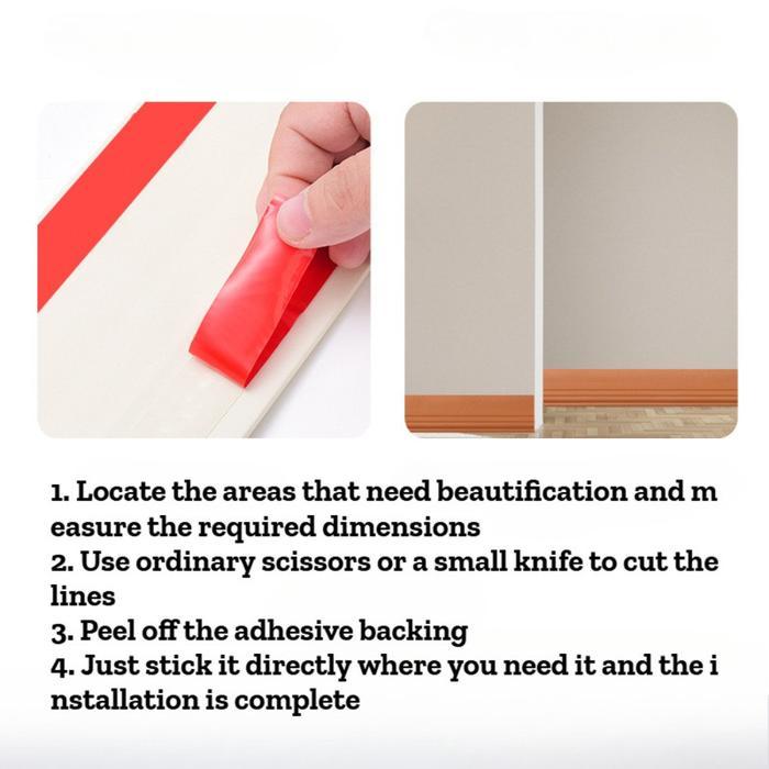 6/10CM List Dinding PVC Lembut Yang Dapat Menempel Sendiri 3D Walpaper List Foam Stiker Dinding List