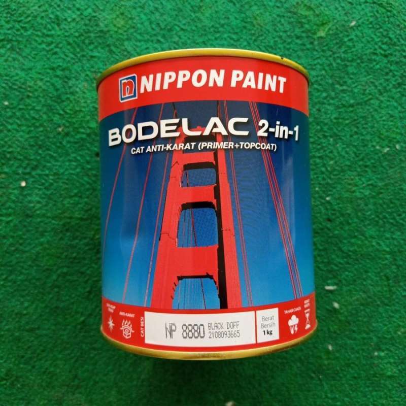 Adaa Cat Besi Bodelac Warna 8880 Black Doff (Hitam Doff) Anti Karat 2-In-1