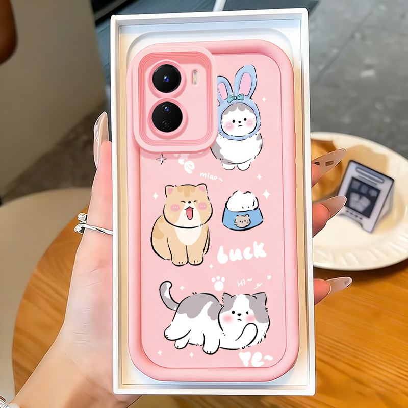 Casing Hp untuk VIVO Y16 Y35 4G Y35 5G Y56 5G Case Kelinci Kucing Kasing bagus bahan silikon Cesing 