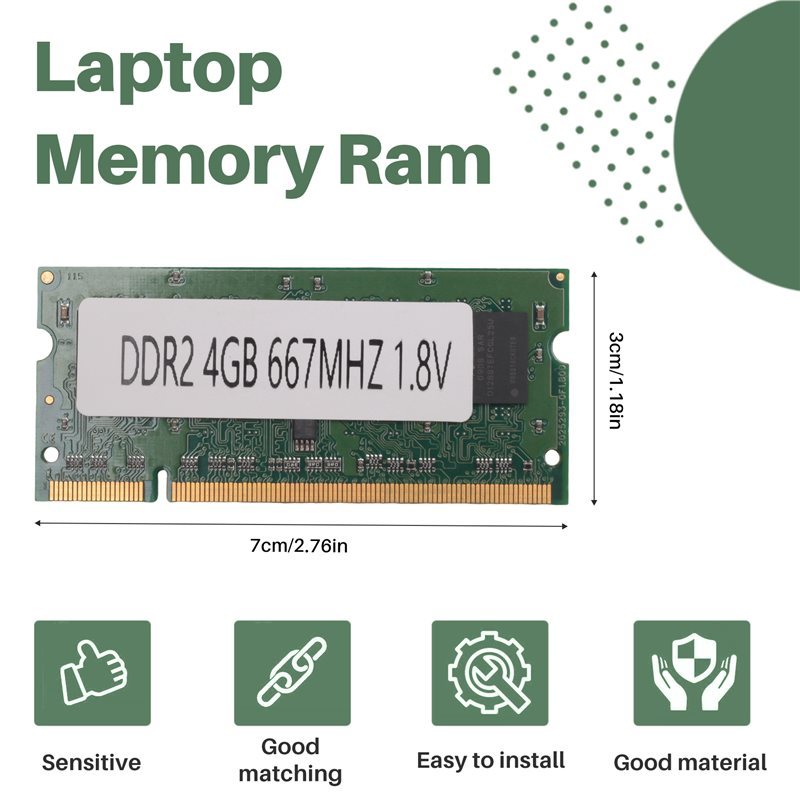 AEE9-4GB DDR2 Laptop Ram 667Mhz PC2 5300 SODIMM 2RX8 200 Pins For AMD Laptop Memory