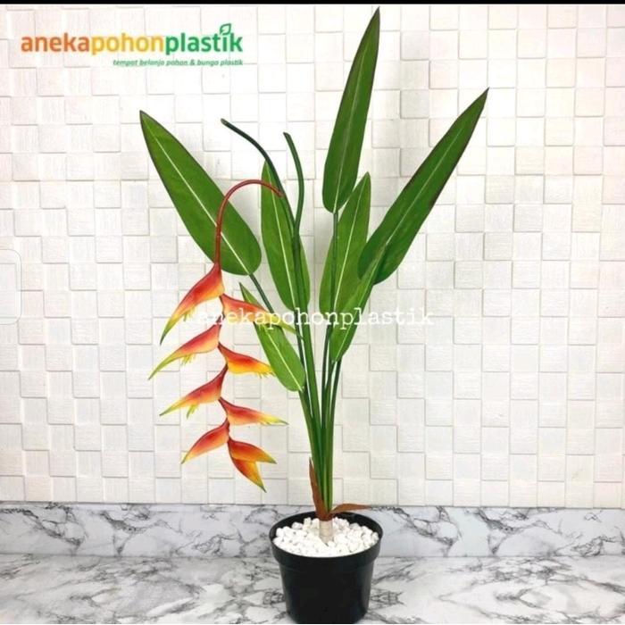 POHON ARTIFICIAL BUNGA HIAS PLASTIK PISANG-PISANGAN DEKORASI KANTOR