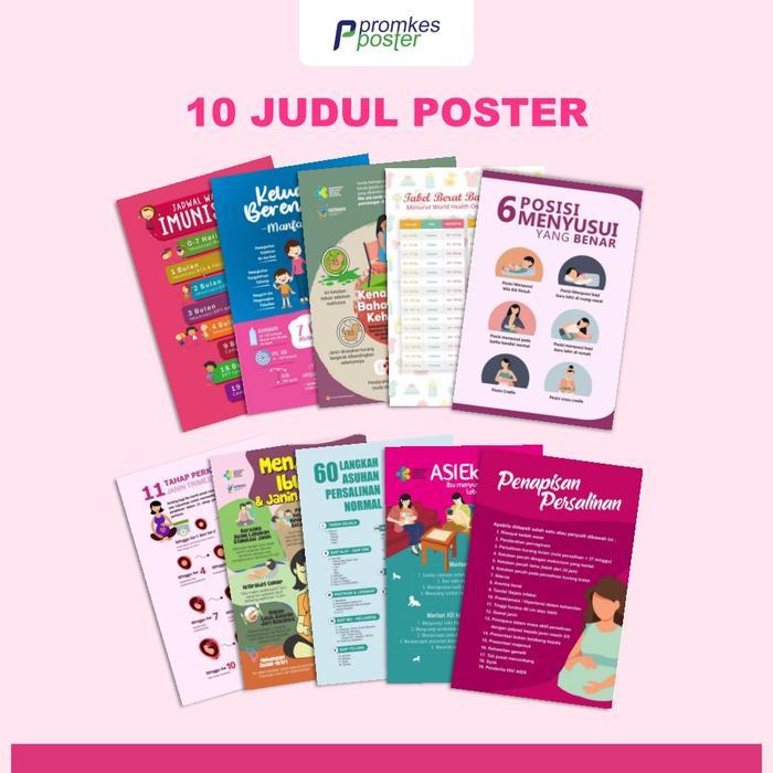 Poster Kebidanan 1 Set PAKET BASIC isi 10 Poster Kebidanan