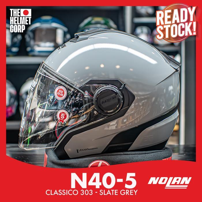 HELM HALF FACE NOLAN N40-5 CLASSICO 303 SLATE GREY HELM HALF FACE PREMIUM N40-5