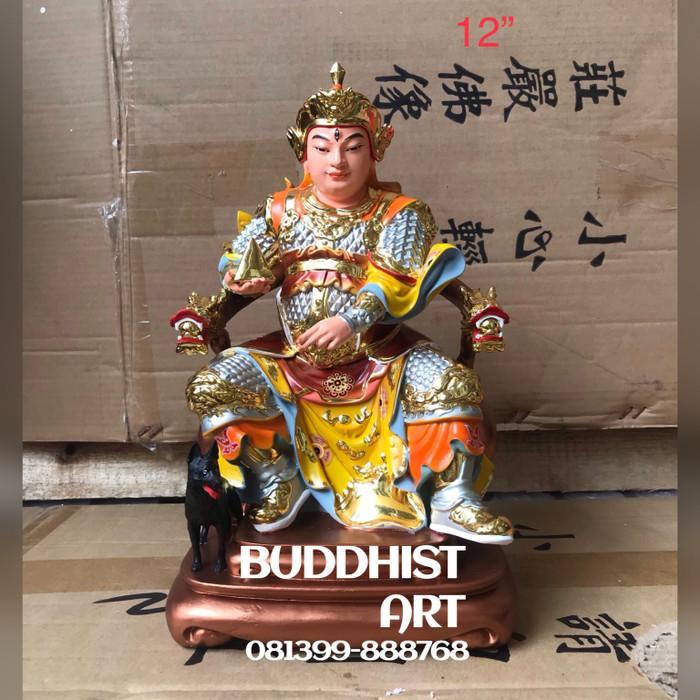 Patung Dewa Erlang Shen Er Lang Shen yu cien duduk 12 inch 01