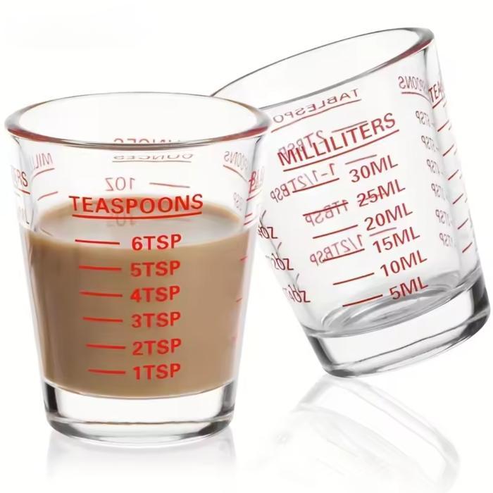 Gelas Takar Minuman Kopi Expresso Shot Glass Coffee 30ml Espresso Shot Glass Liquid Heavy Sturdy