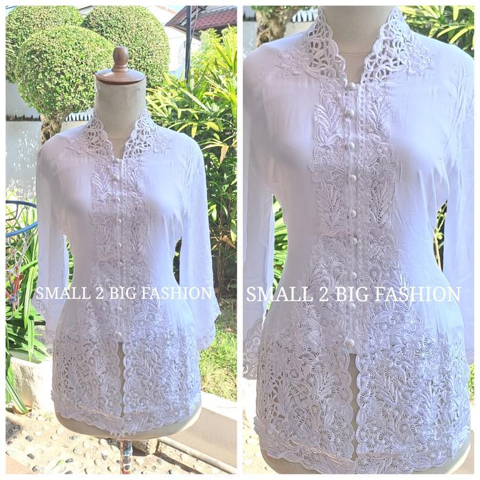 ASLI kebaya modern / kebaya encim putih / kebaya bordir / kebaya katun READY STOCK