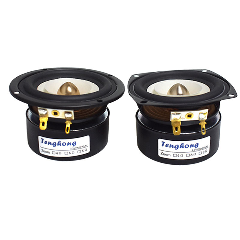Tenghong 1pcs 3 Inch Audio Speaker 4Ohm 8Ohm 15W Full Range Speakers Hifi Mediant Bass Loudspeaker