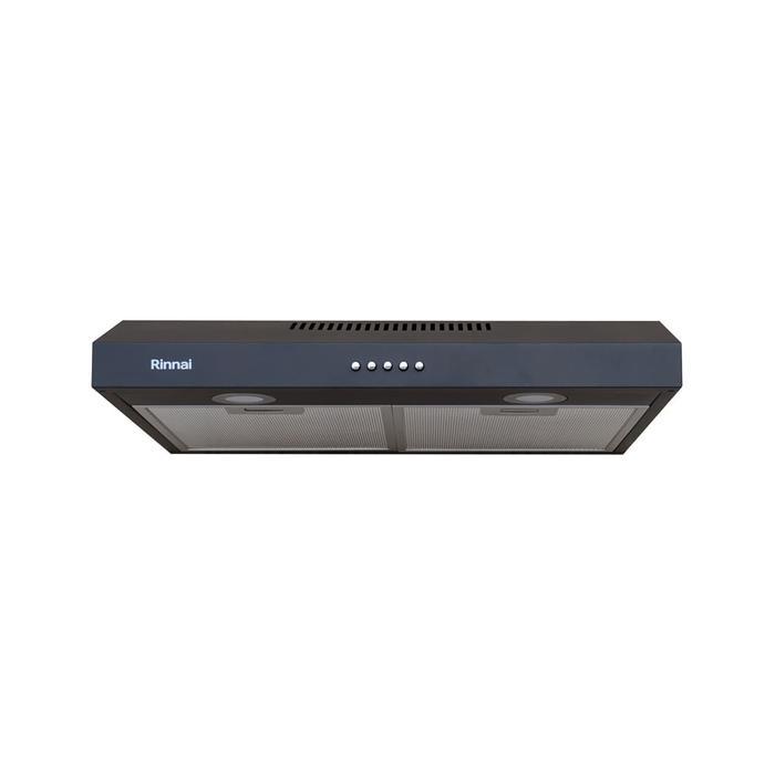 Rinnai Cooker Hood Alat Penyedot Asap Kompor Dapur Rh-126B Slim Hood Penghisap Asap Kompor Hitam