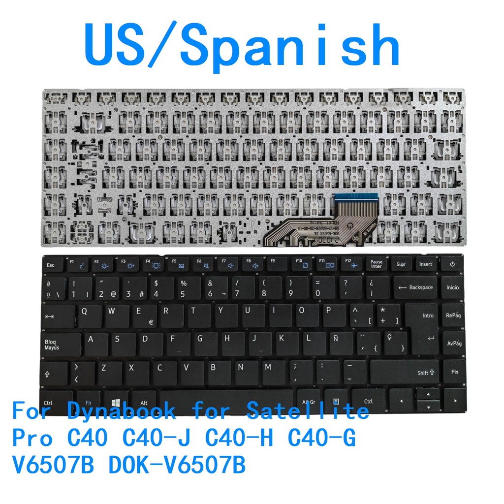 New US Spanish Language Keyboard For Dynabook for Satellite Pro C40 C40-J C40-H C40-G V6507B