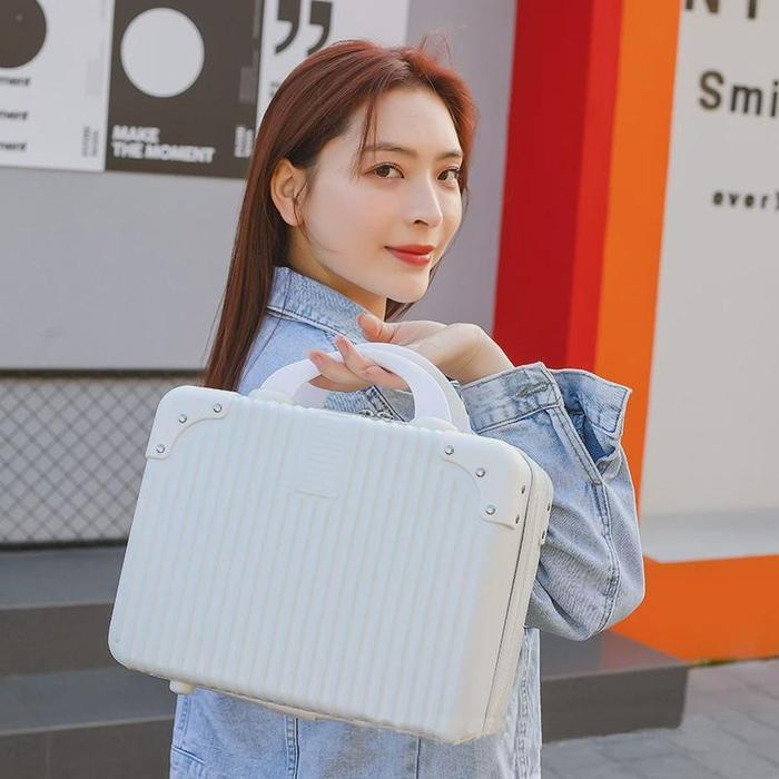 Koper 14 Inch Mini Beauty Case Tas Make Up Koper Kosmetik Premium Kosmetik Box