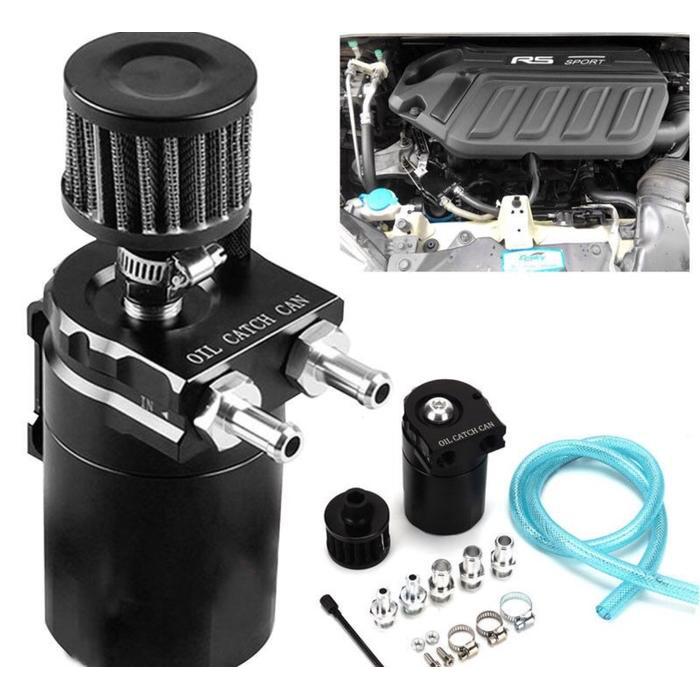 Diskon Murah Oil Catch Can Baffled Breather Petrol Diesel Turbo Tank