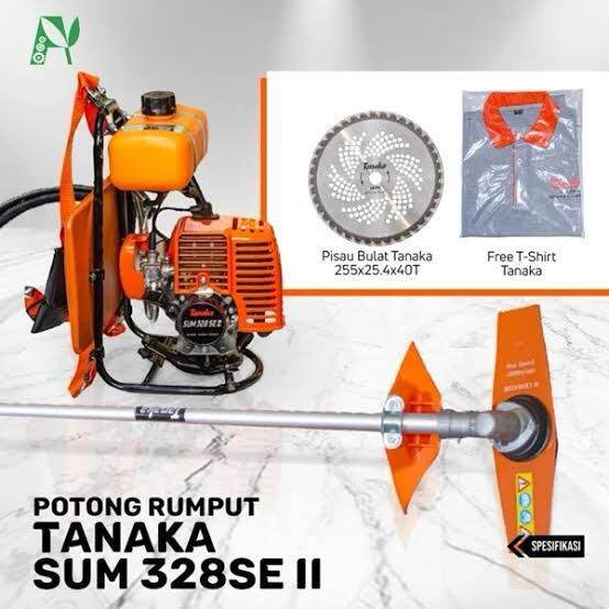 MESIN POTONG RUMPUT TANAKA 328 SE II ORIGINAL TANAKA BRUSH CUTTER RUMPUT FULLSET MADE IN JAPAN ORIGI