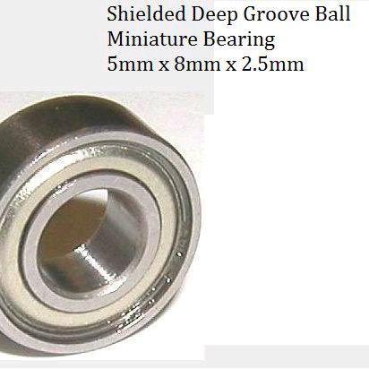 Mr85Zz Micro Ball Bearing Dimension Id 5Mm X Od 8Mm X B 2.5Mm