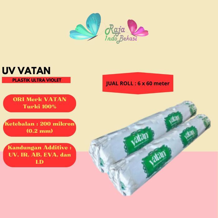 RAJA INDO Plastik UV Vatan Asli Ori Vatan Turkey ECERAN per Meter Pjg Lebar 6 M