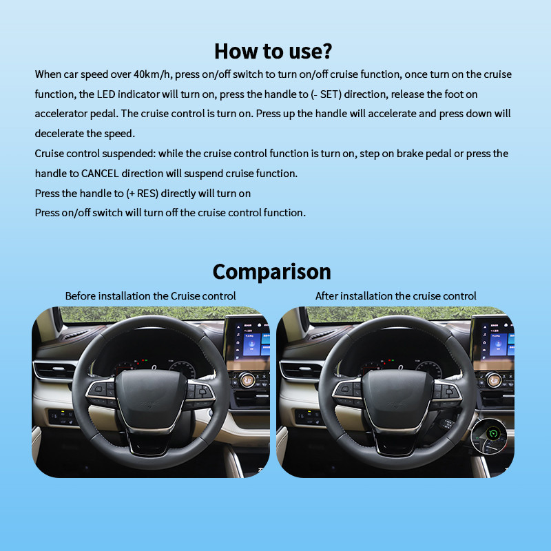 EASYGUARD cruise control System Speed Limiter for Toyota Innova, Land cruise,