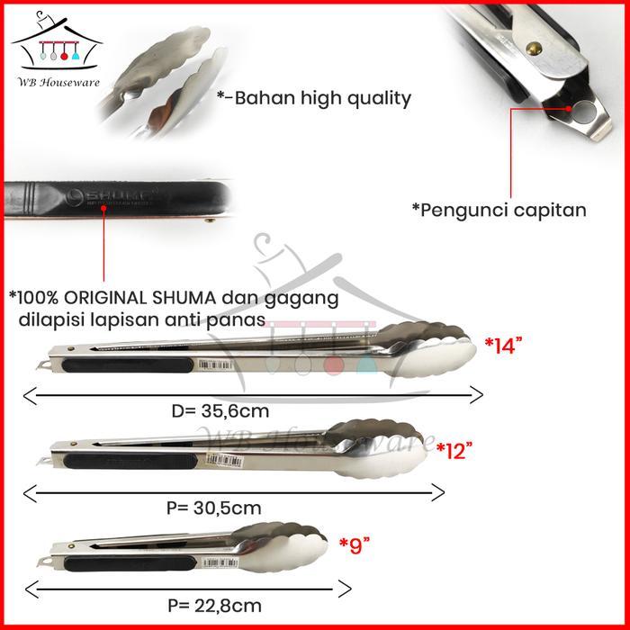Penjepit Capit Jepit Stainless Makanan Kue Gorengan Panggangan Grill Bbq Shuma Terpercaya