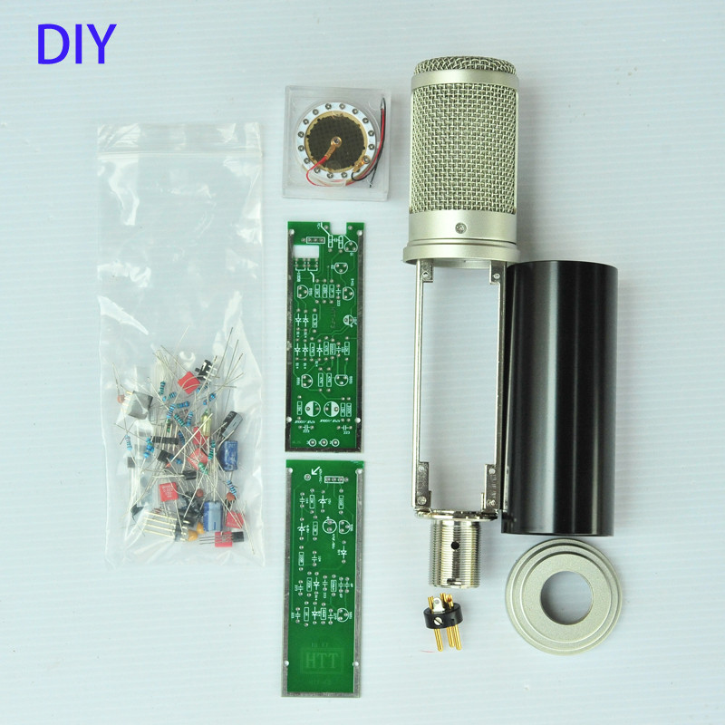 1set DIY Condenser Mircophone Circuit board accessories set with 34mm gold Capsulse