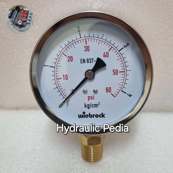 4 Bar Pressure Gauge 4 Inch Besi Wiebrock // Manometer Gauge 4 Inch 4 Bar Wiebrock