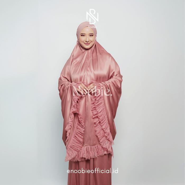 Noobie - Mukena Maxmara Silk DARK ROSE Premium