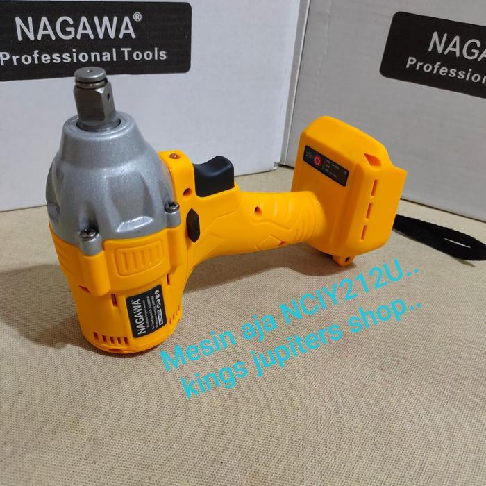 Mesin Aja Hujia Nagawa Jld Impact Wrench Cordless Bor Buka Tutup Baut