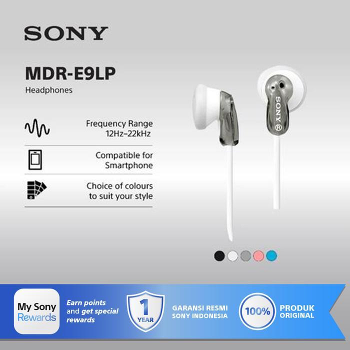 SONY MDR-E9LP Ex Ear Earphone / E9 LP / MDRE9 / E9-LP