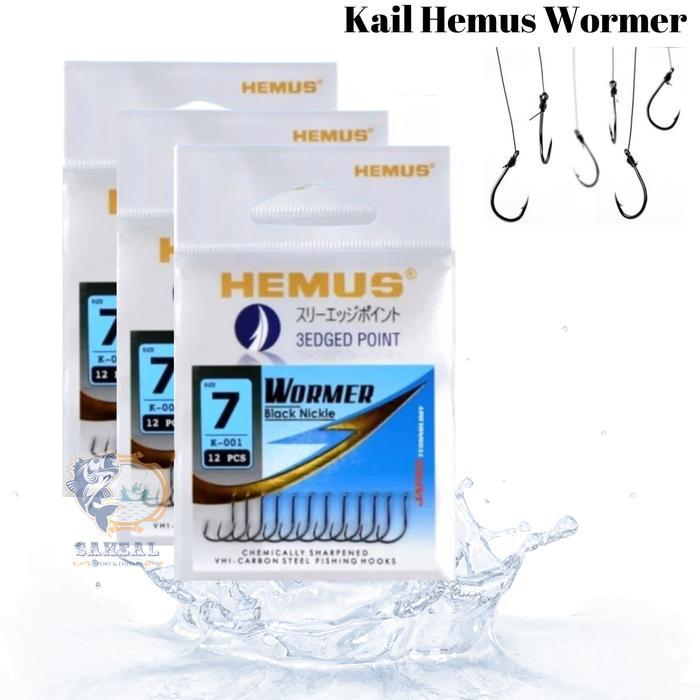 Kail Pancing Hemus Wormer 1 - 12 / Mata Kail Ikan Mas Mujair Wader Ukuran Kail Kecil