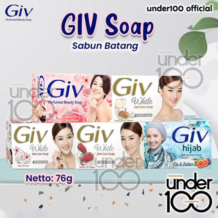 UNDER100 GIV White Soap Skin Care Perfumed Beauty Hijab 76g Sabun Badan Body Soap BPOM