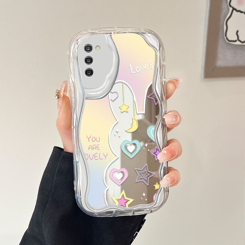 Casing Hp Untuk Compitable With Samsung Galaxy A02S Cermin Softcase Case Phone Kesing Mirror Cute 56