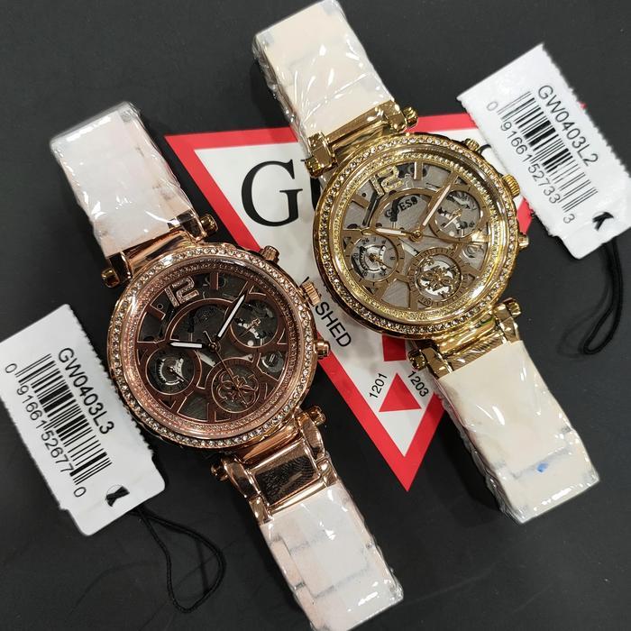 (Jual-1225) Jam Tangan Wanita Guess Original Gw0403L3 Gw0403L2 Gw0403L1 Fullset