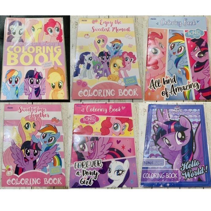 My Little Pony Large Coloring Book Bonus Stickers Buku Mewarnai Anak