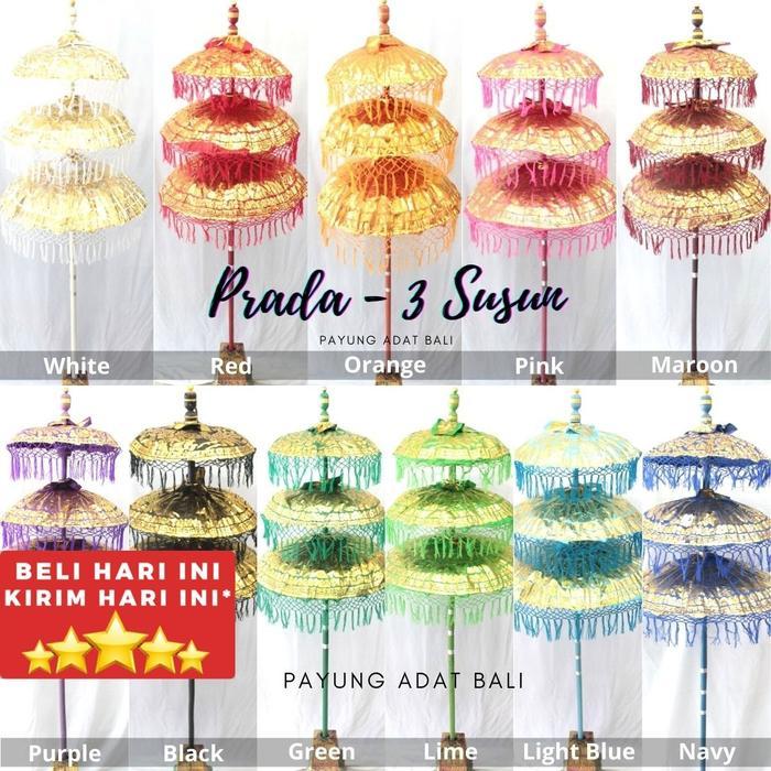 Payung Bali Tradisional 3 Susun-Tedung Dokorasi Klasik Bali-Khas Bali
