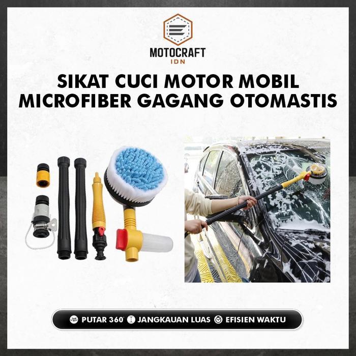 Sikat Microfiber Cuci Mobil Otomatis Mikrofiber Shampo Mobil Gagang