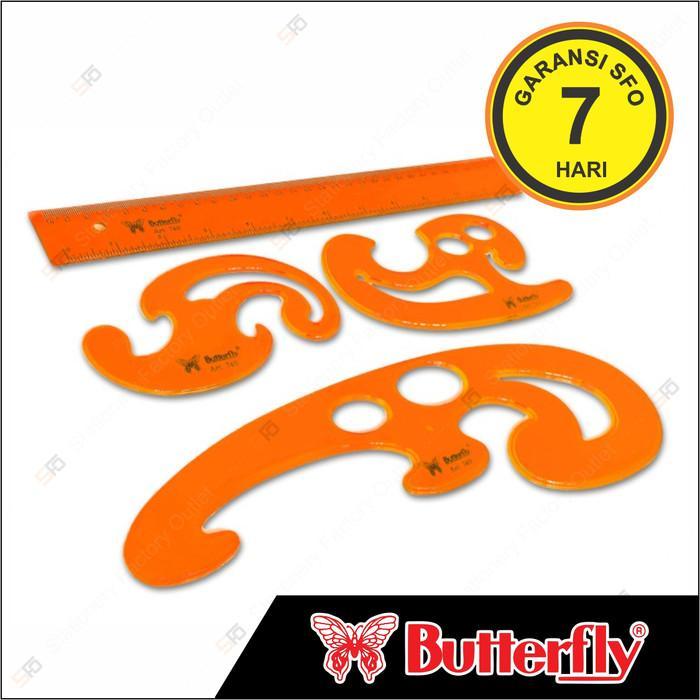 Penggaris Mal Lengkung Butterfly BT-740 - Pola Baju