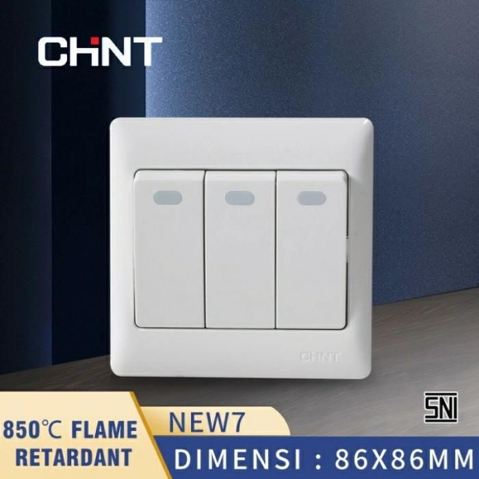 Saklar Lampu 3 Tombol / Saklar 3 Gang