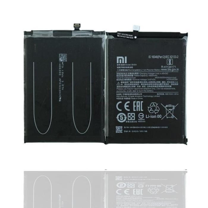 Baterai BN54 Redmi 9 Kapasitas 5020mAh Note 10x 4G Battery Original Xiaomi Note 9 Batre Copotan
