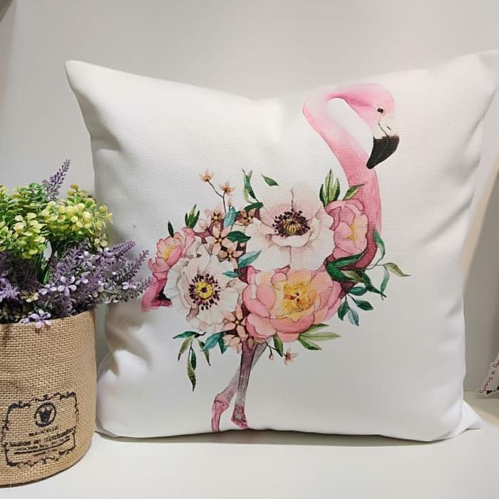 Bantal sofa / sarung bantal sofa 45x45 flaminggo