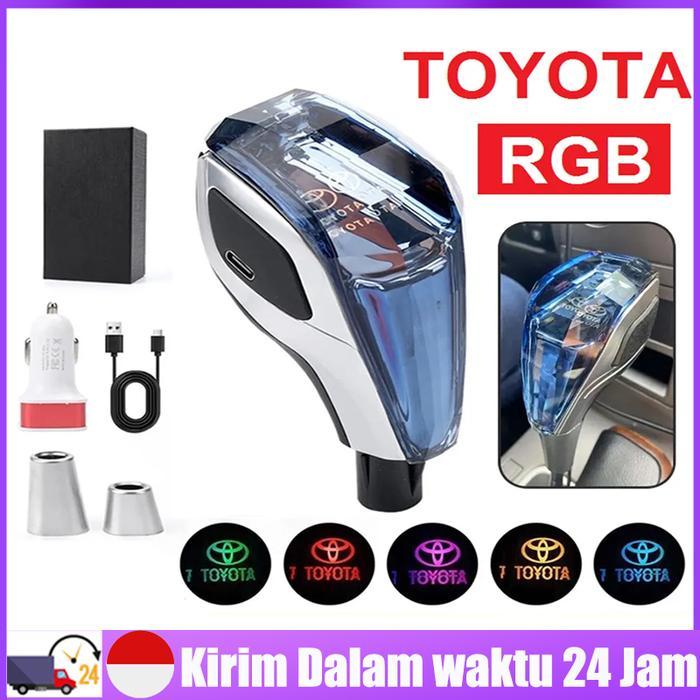 Kepala Tuas Persneling Mobil Kristal Led Sentuh Type-C Universal Manual & Otomatis Elegan Persneling