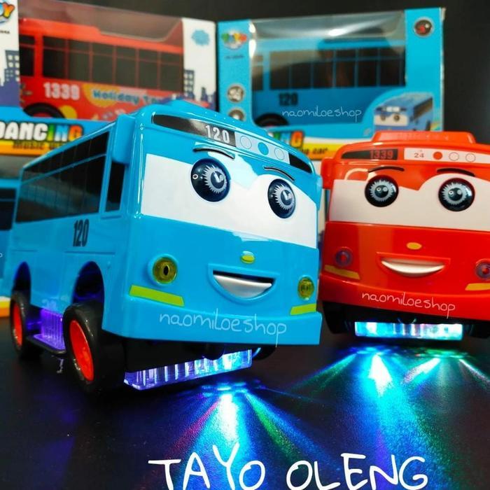 Mainan Truk Oleng Mainan Tayo Oleng Dancing Robot Mobil Bus Tayo Lampu Pasti Ori