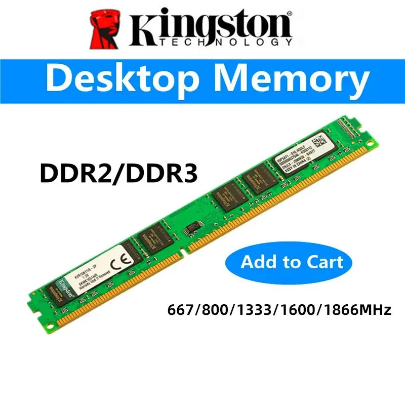 Kingston PC Memory RAM PC2 DDR2 2GB 800Mhz 667MHz PC3 DDR3 4GB 8GB 1333MHZ 1600MHZ 1866MHz ddr3 ram