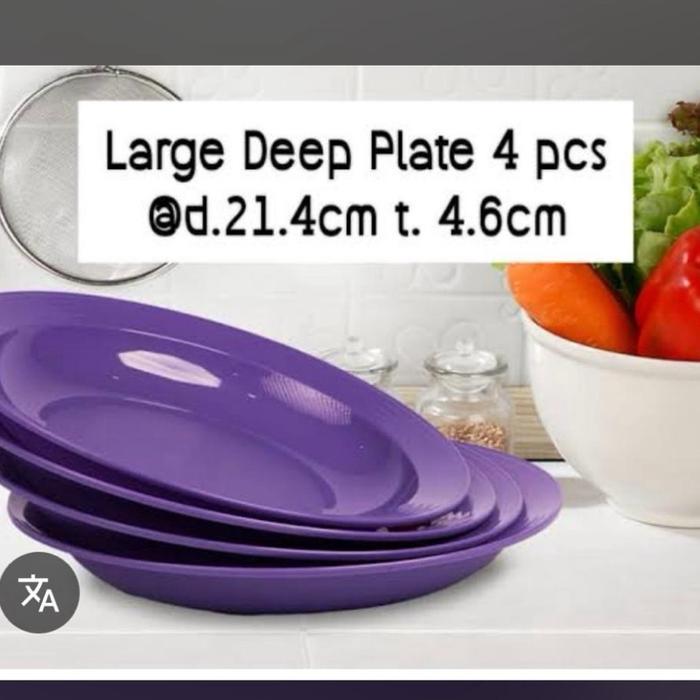 Large Deep Plate Tupperware