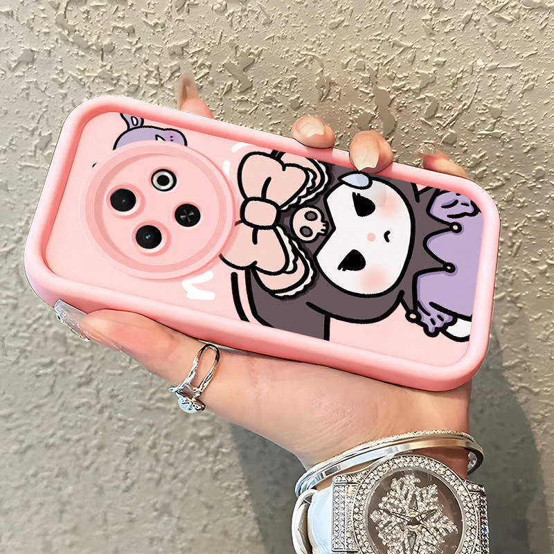 Casing Hp untuk Tecno Spark 30C Case Bow Doll pink  Kasing silikon cocok pria dan wanita Cesing Kesi