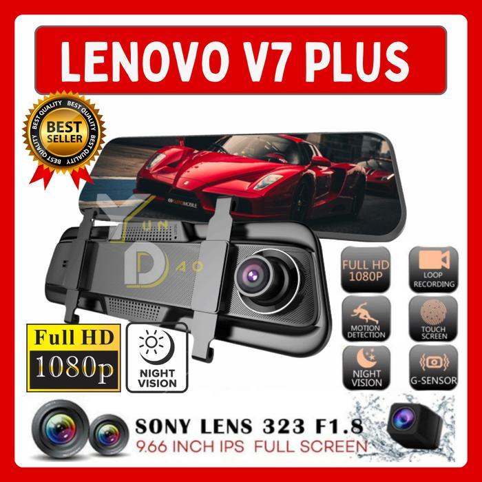 Lenovo V7 Plus Kamera Spion Dashcam Original DVR Dual Full-HD Full Screen Kabel