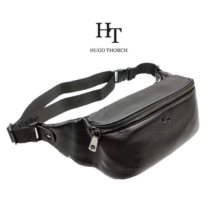 Tas Selempang Minimalis Hugo Thorch - Waist Bag Pria Kulit - Luciola