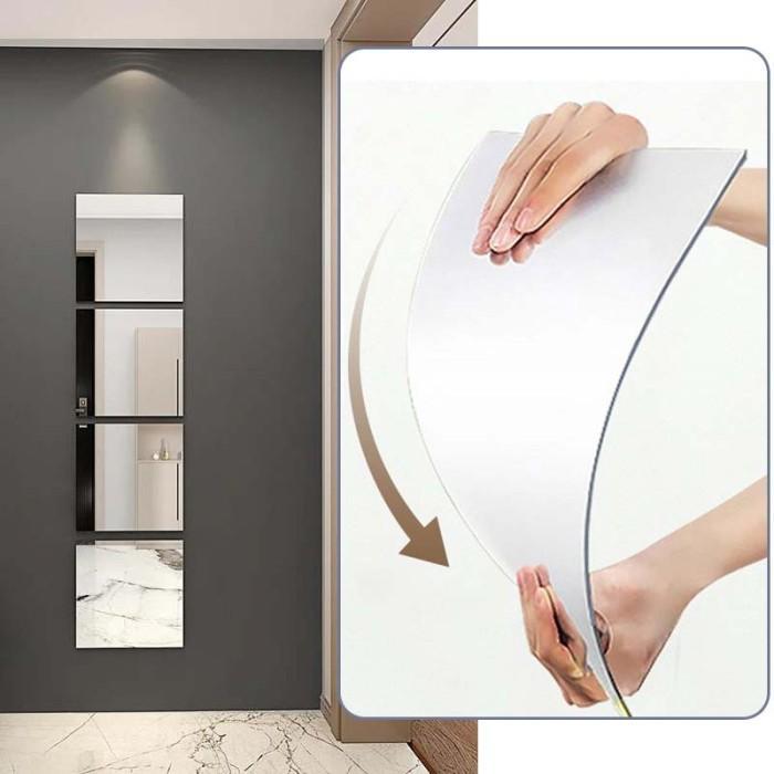 Akrilik Kaca Cermin Akrilik Mirror Lembaran Cermin Kaca Kamar Acrylic Cermin Dinding Tempel Cermin