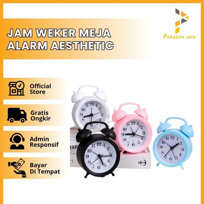Jam Weker Meja Alarm Aesthetic Dekorasi Kamar Tidur