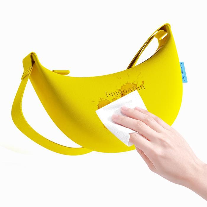 Tas Minimalis Wanita Fungoofun Banana Bag Tas Selempang Bahan Silikon Anti Air
