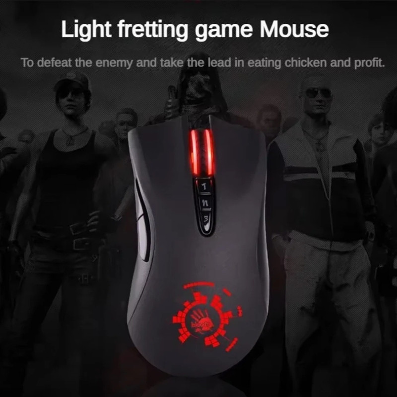 A4tech A91 Bloody Wired Gaming Mouse with Macro Programming Driver for PC Office Game Laptop -