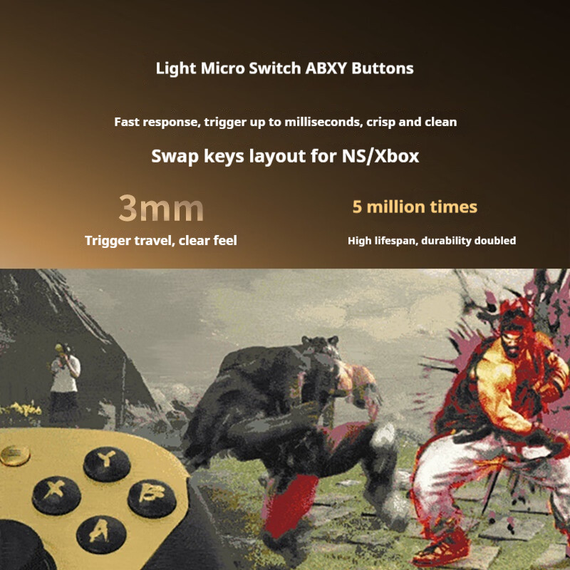 Uranus 8K Xiaohai Champion Game Controller TMR Joystick 8K Return Rate 0.5ms Latency Bluetooth