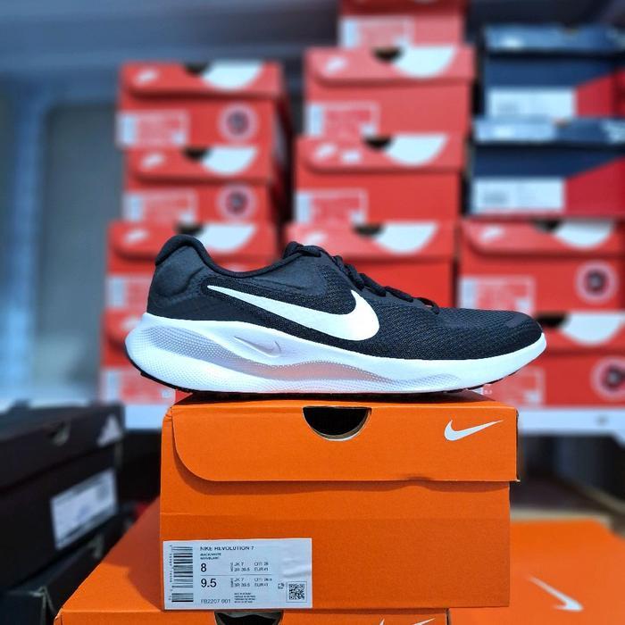 Sepatu Nke Running Revolution 7 Black White Original
