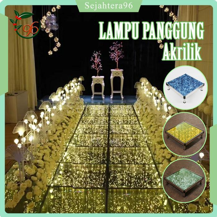 Lampu Panggung Kaca Akrilik 1 Set isi 4 Kotak Tumbler - Stage Lighting LED Bahan Tempered Glass